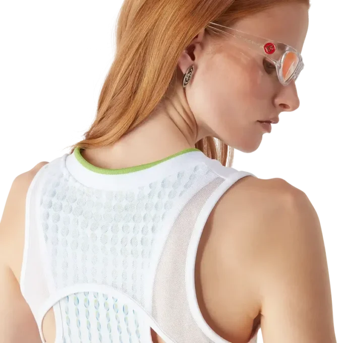 Tennis-printet racer-top
