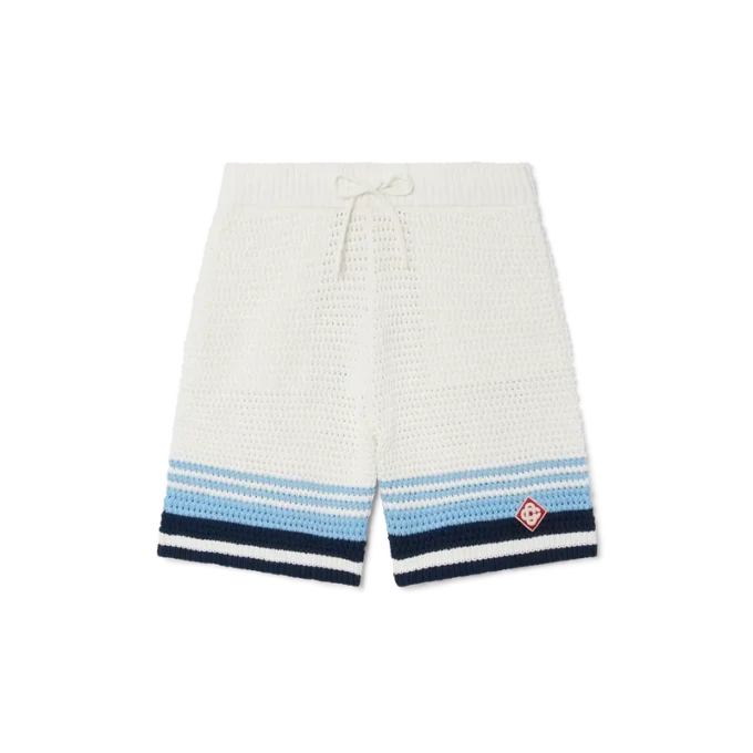 Tennis-shorts i bomuldshækling