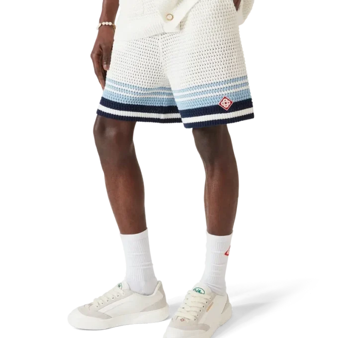 Tennis-shorts i bomuldshækling