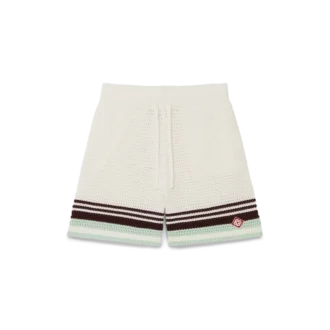 Tennis-shorts i hæklet bomuld