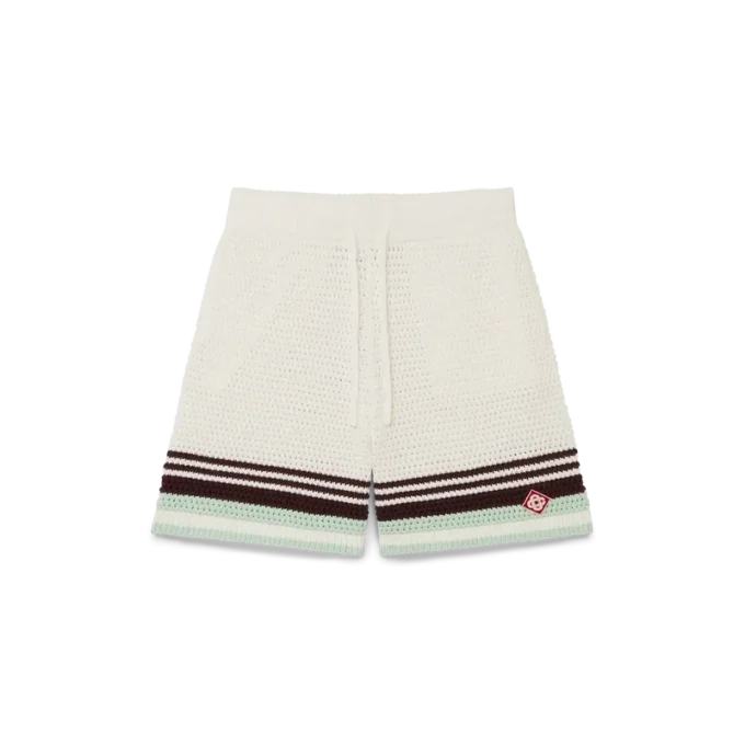 Tennis-shorts i hæklet bomuld Tennis-shorts i hæklet bomuld