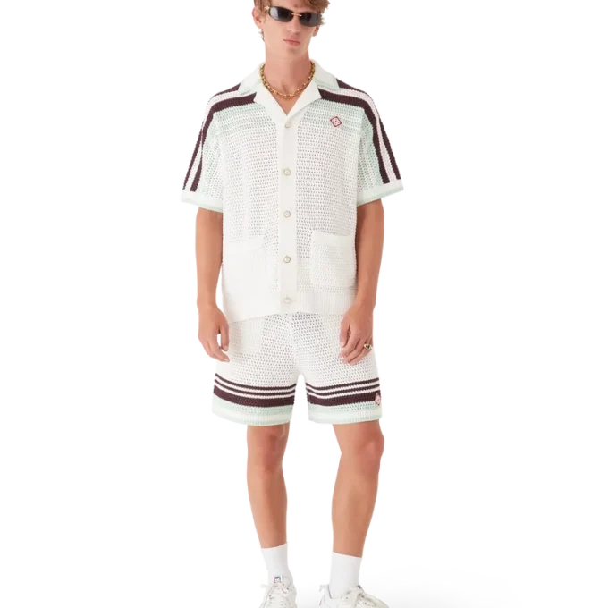 Tennis-shorts i hæklet bomuld Tennis-shorts i hæklet bomuld