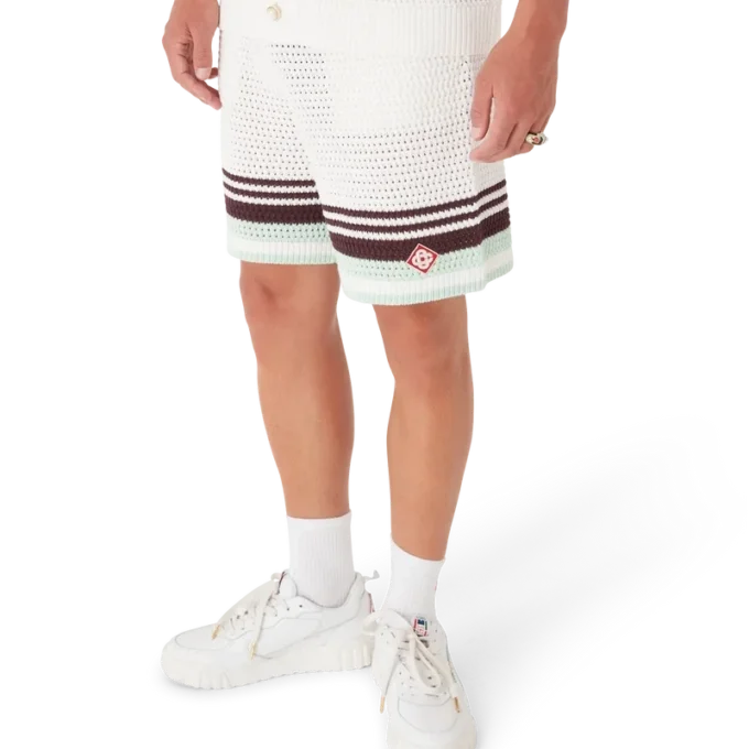 Tennis-shorts i hæklet bomuld Tennis-shorts i hæklet bomuld