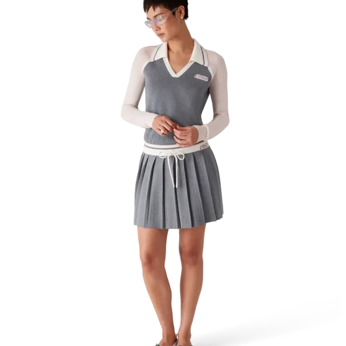 Tennisdress i merinostrik Tennisdress i merinostrik