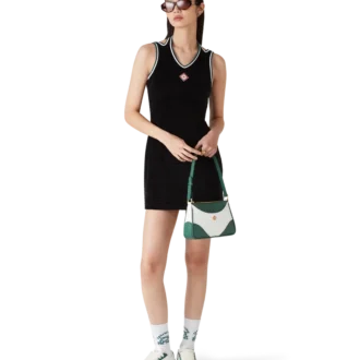 Tenniskjole i struktureret velour