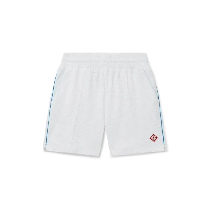 Tennisstribede frotté-Shorts Tennisstribede frotté-Shorts