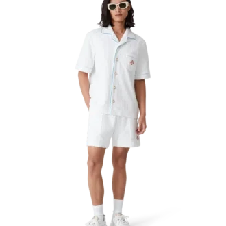 Tennisstribede frotté-Shorts