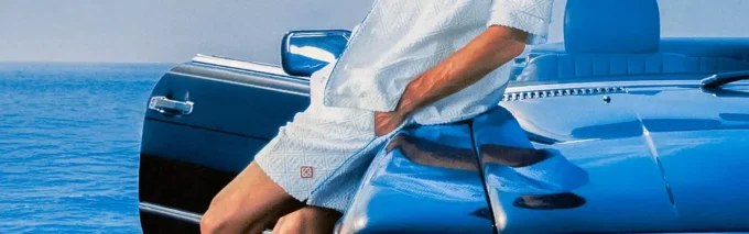 Tennisstribede frotté-Shorts Tennisstribede frotté-Shorts