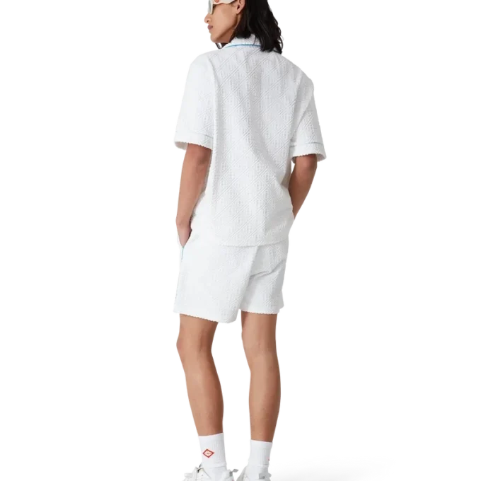 Tennisstribet frotté-skjorte Tennisstribet frotté-skjorte
