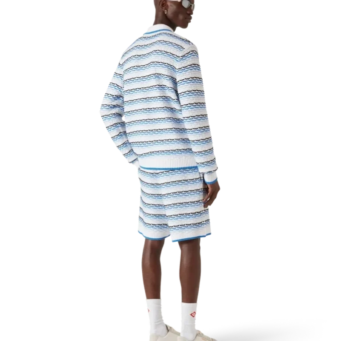 Tuck Stitch langærmet poloshirt Tuck Stitch langærmet poloshirt