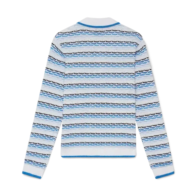 Tuck Stitch langærmet poloshirt Tuck Stitch langærmet poloshirt