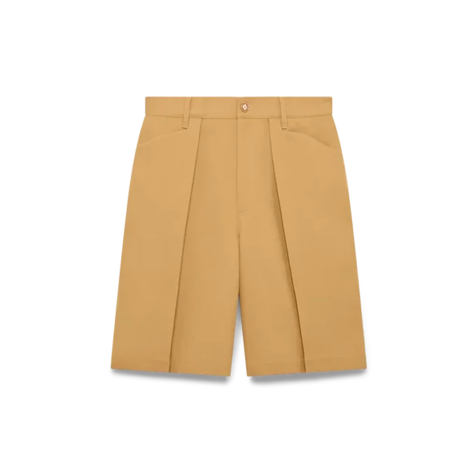Uldshorts med plissering Uldshorts med plissering