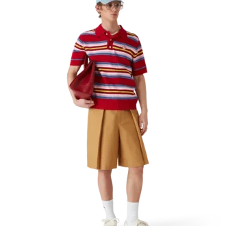 Uldshorts med plissering