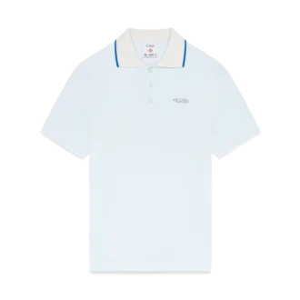 Velour-poloskjorte med korte ærmer