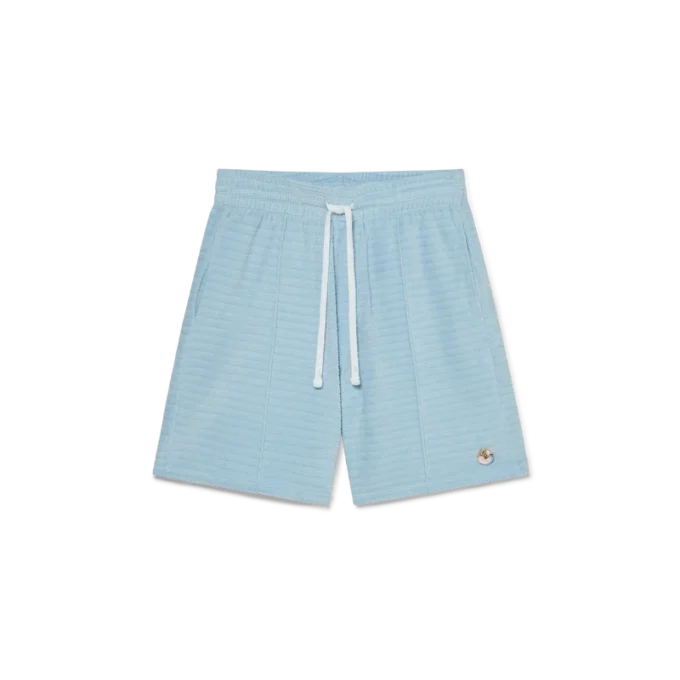 Velour-shorts med striber