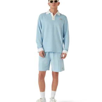 Velour-shorts med striber