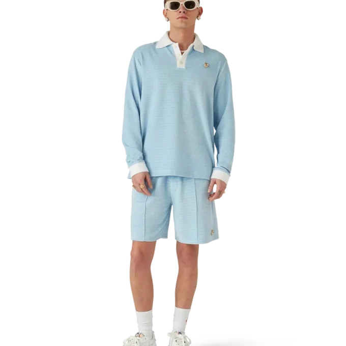 Velour-shorts med striber