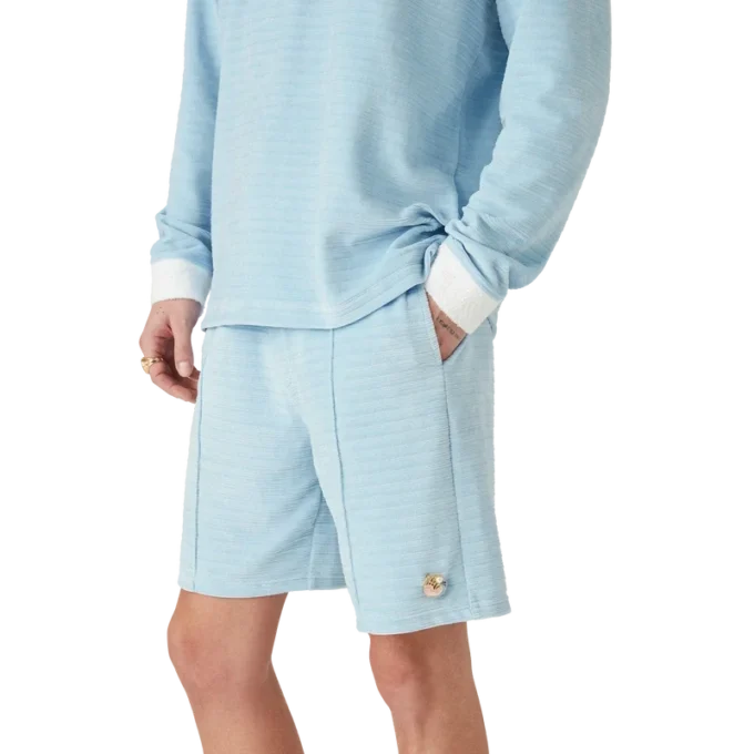 Velour-shorts med striber