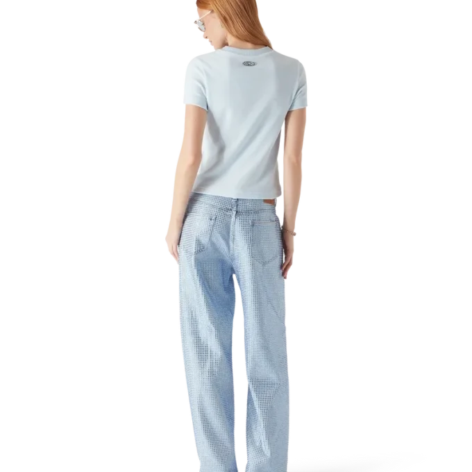 Velour-T-shirt med korte shorts til kvinder
