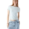 Velour-T-shirt med korte shorts til kvinder