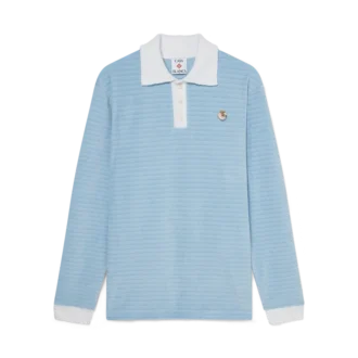 Velourstribet poloshirt