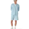 Velourstribet poloshirt