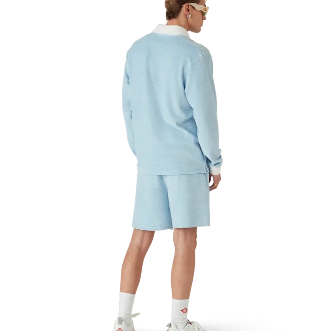 Velourstribet poloshirt