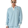 Velourstribet poloshirt