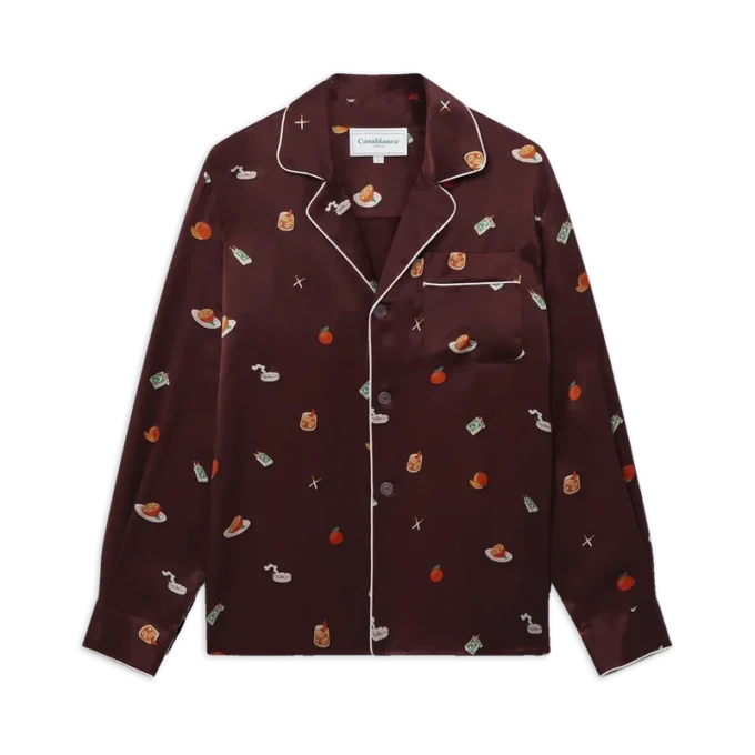 Vices pyjamas-skjorte i silkesatin
