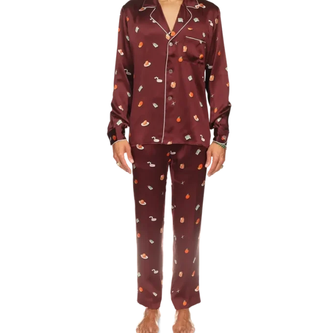 Vices pyjamas-skjorte i silkesatin