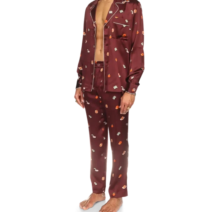 Vices pyjamasbukser i silkesatin