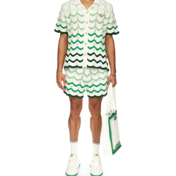 Wavy Gradient Crochet Shorts Wavy Gradient Crochet Shorts