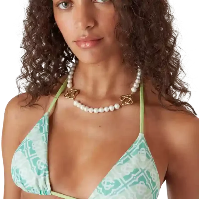 Wavy Monogram-bikinitop