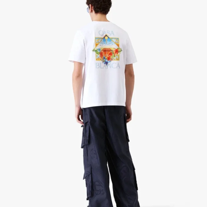 White Flower Court Icon kortærmet T-shirt