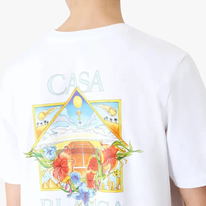 White Flower Court Icon kortærmet T-shirt