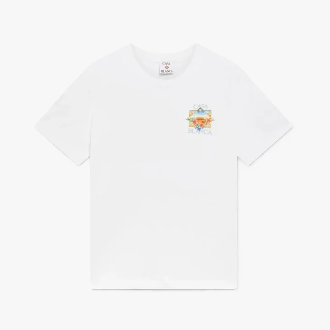 White Flower Court Icon kortærmet T-shirt